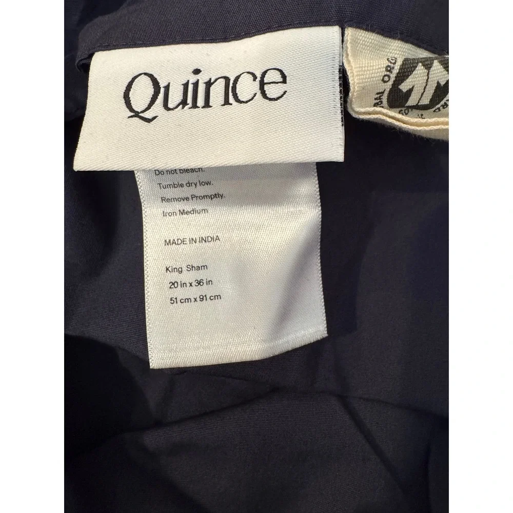Quince Organic Crisp Percale King Sheet Set + Extra King Sham!